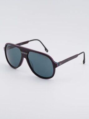 Carrera C SPORT 07/S 0LHF KU Sunglasses Burgundy Aviator Frame, Blue Lenses